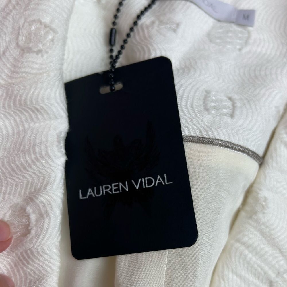 Lauren Vidal white coat sz M - Picture 3 of 7